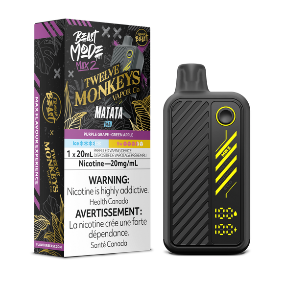 Matata (Ice) by Flavour Beast Max 2 50K X Twelve Monkeys Puff 20ml - Disposable Vape [ON]