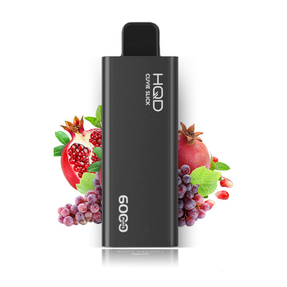 Grape Pomegranate Ice by HQD Cuvie Slick (6000 Puff, No Recharge) 15mL - Disposable Vape