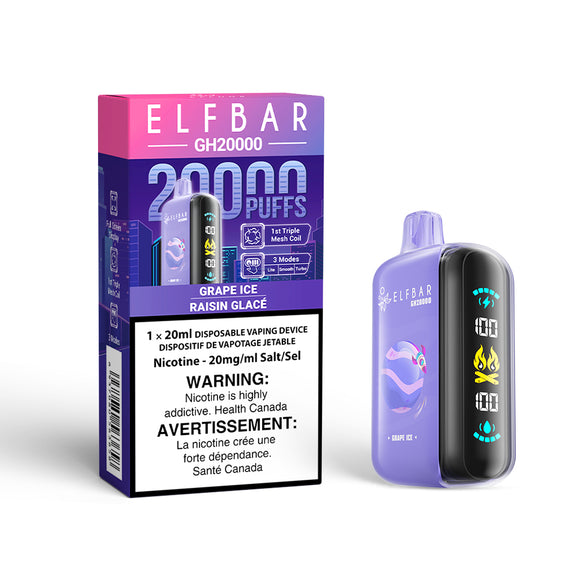 Grape Ice by Elfbar GH20K (20000 Puff) 20mL - Disposable Vape