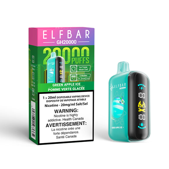 Green Apple Ice by Elfbar GH20K (20000 Puff) 20mL - Disposable Vape