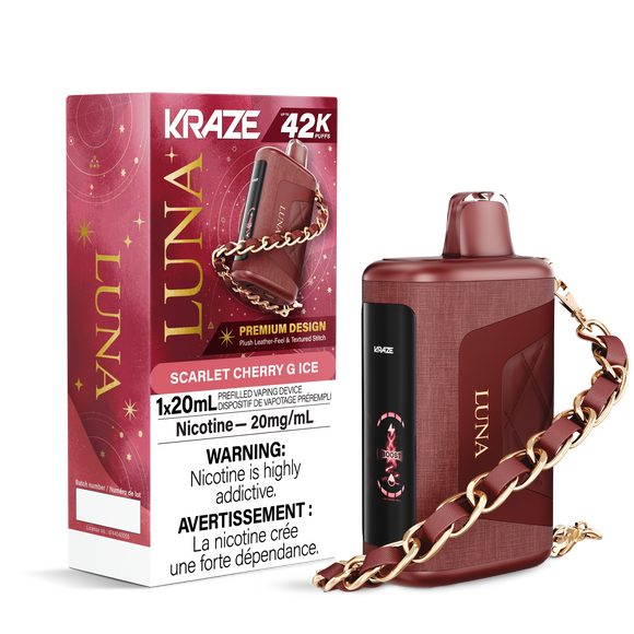 Scarlet Cherry G (Ice) by Kraze Luna (42000 Puff) 20mL - Disposable Vape [ON]