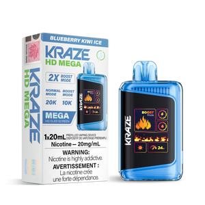 Blueberry Kiwi Ice by Kraze HD Mega (20000 Puff) 20mL - Disposable Vape