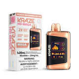 Peach Watermelon Ice by Kraze HD Mega (20000 Puff) 20mL - Disposable Vape