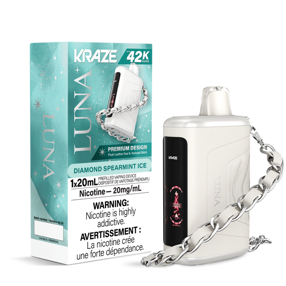 Diamond Spearmint (Ice) by Kraze Luna (42000 Puff) 20mL - Disposable Vape [ON]