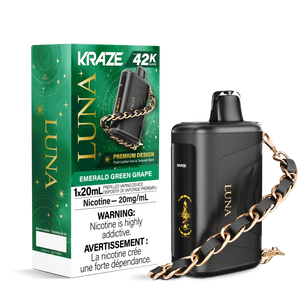 emerald disposable vape Emerald Green Grape by Kraze Luna (42000 Puff) 20mL