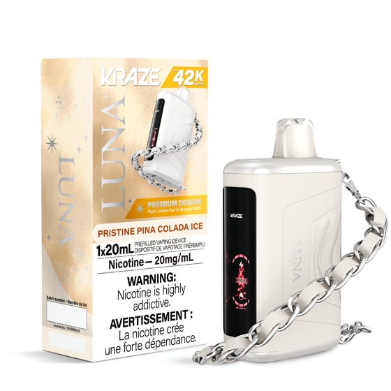 Pristine Pina Colada (Ice) by Kraze Luna (42000 Puff) 20mL - Disposable Vape [ON]