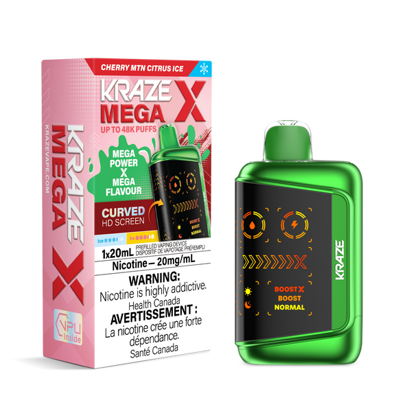 Cherry MTS Citrus Ice by Kraze Mega X (48K Puff) 20mL - Disposable