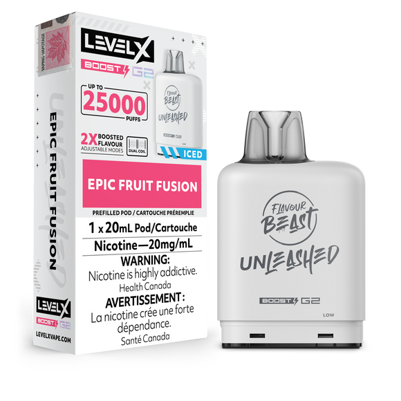 Epic Fruit Fusion Ice by Level X Flavour Beast Unleashed Boost G2 - Closed Pod System (25K Puff)