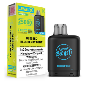 Blessed Blueberry Mint by Level X Flavour Beast Boost - Closed Pod System (25K Puff) [CAN]