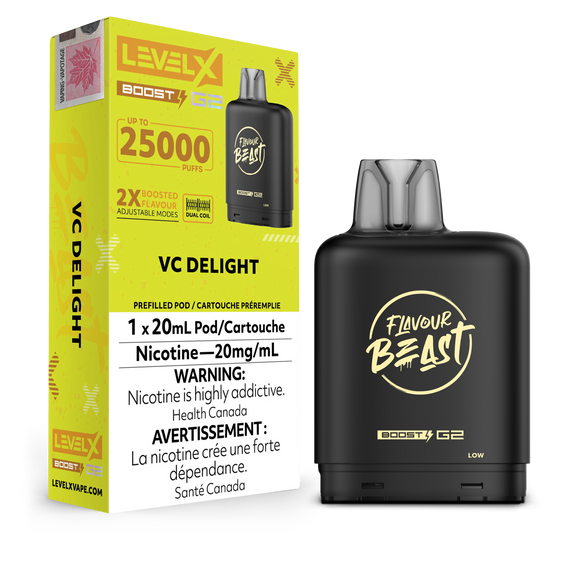 VC Delight by Level X Flavour Beast Boost - Closed Pod System (25K Puff)