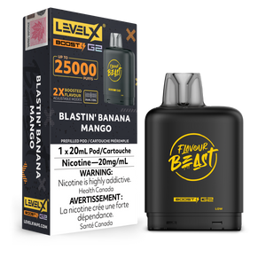 Blastin' Banana Mango by Level X Flavour Beast Boost - Closed Pod System (25K Puff) [ON]