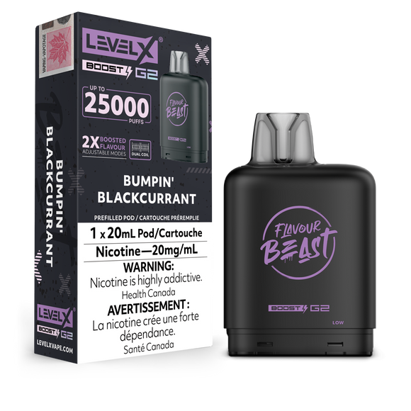 Bumpin' Blackcurrant by Level X Flavour Beast Boost - Closed Pod System (25K Puff) [ON]