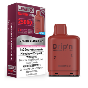 Cherry Classic Ice by Level X Envi Drip'n Boost G2 - Closed Pod System (25K Puff)