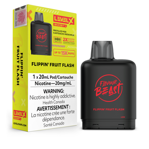Flippin' Fruit Flash by Level X Flavour Beast Boost - Closed Pod System (15K Puff)