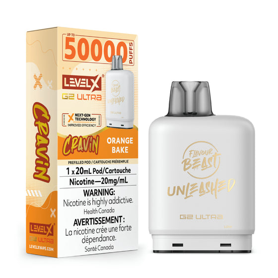Epic Orange Bake by Level X Flavour Beast Unleashed Ultra - Closed Pod System (50K Puff) [ON]