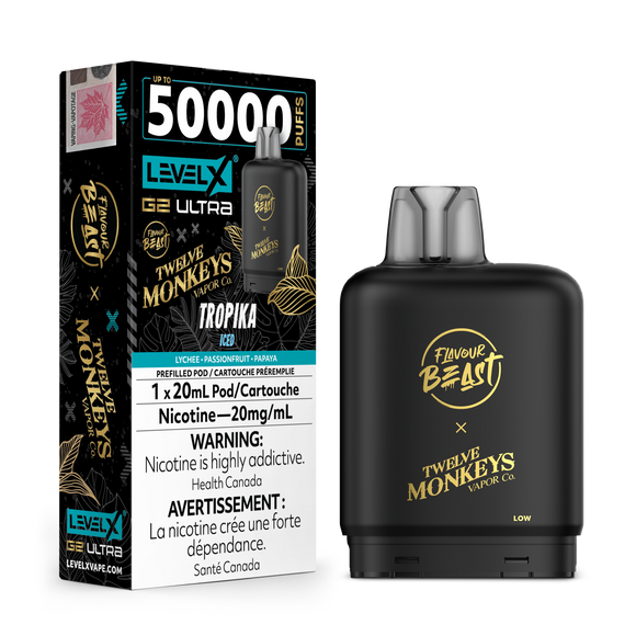 Tropika (Ice) by Level X Flavour Beast Ultra - Closed Pod System (50K Puff) [ON]