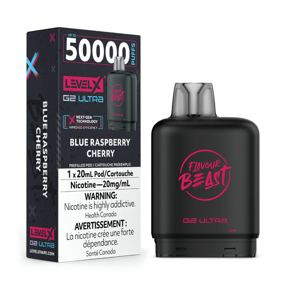 Blue Raspberry Cherry by Level X Flavour Beast Ultra - Closed Pod System (50K Puff)