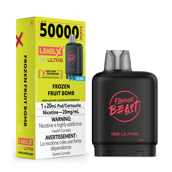 Frozen Fruit Bomb (Ice) by Level X Flavour Beast Ultra - Closed Pod System (50K Puff) [ON]