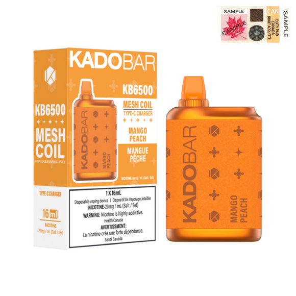 Mango Peach by Kadobar KB6500 (6500 Puff) 16mL - Disposable Vape
