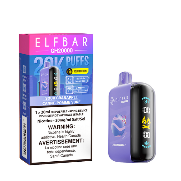 Sour Cranapple by Elfbar GH20K (20000 Puff) 20mL - Disposable Vape [ON]