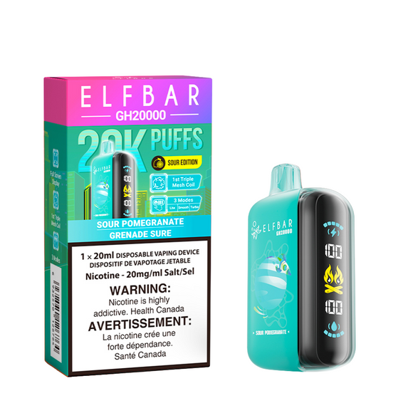 Sour Pomegranate by Elfbar GH20K (20000 Puff) 20mL - Disposable Vape [ON]