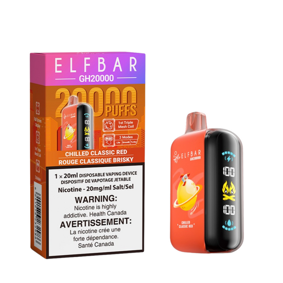 Chilled Classic Red by Elfbar GH20K (20000 Puff) 20mL - Disposable Vape [ON]