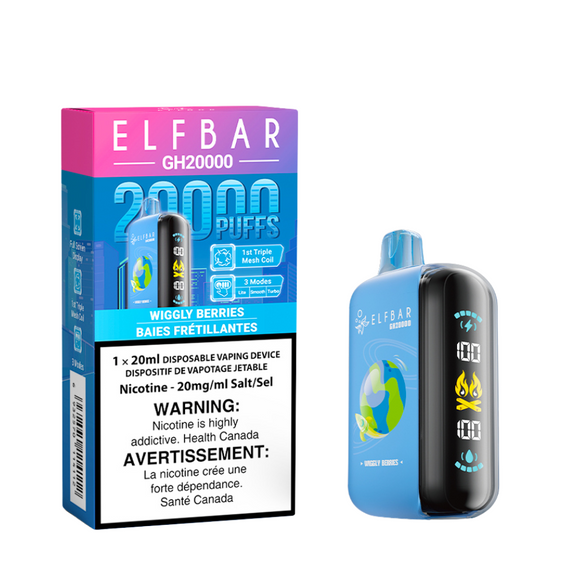 Wiggly Berries by Elfbar GH20K (20000 Puff) 20mL - Disposable Vape [ON]