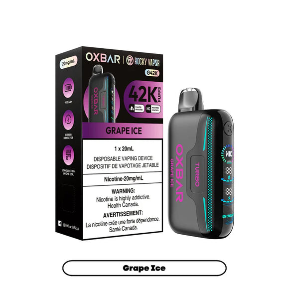Grape Ice by OXBAR x Rocky Vapor G42K (42000 Puff) 20mL - Disposable Vape