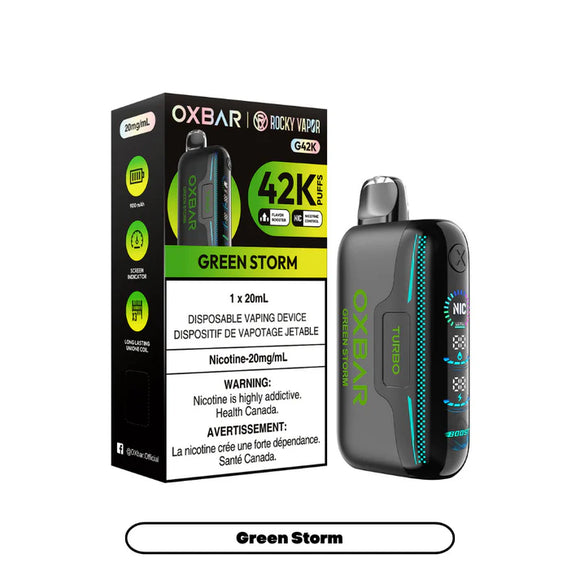 Green Storm by OXBAR x Rocky Vapor G42K (42000 Puff) 20mL - Disposable Vape