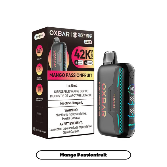 Mango Passionfruit by OXBAR x Rocky Vapor G42K (42000 Puff) 20mL - Disposable Vape [ON]