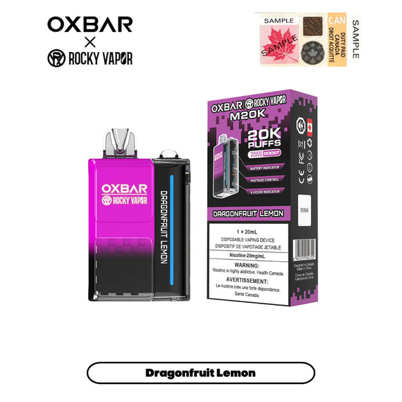 Dragonfruit Lemon by OXBAR x Rocky Vapor M20K (20000 Puff) 20mL - Disposable Vape