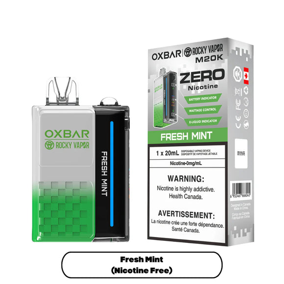 Fresh Mint by OXBAR x Rocky Vapor M20K (20000 Puff) 20mL [0mg] - Disposable Vape [ON]
