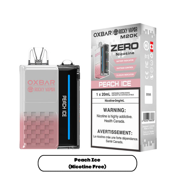 Peach Ice by OXBAR x Rocky Vapor M20K (20000 Puff) 20mL [0mg] - Disposable Vape [ON]