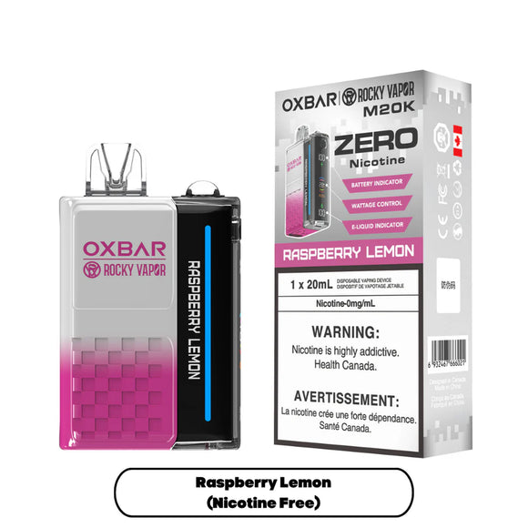 Raspberry Lemon by OXBAR x Rocky Vapor M20K (20000 Puff) 20mL [0mg] - Disposable Vape [ON]