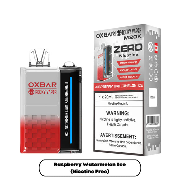 Raspberry Watermelon Ice by OXBAR x Rocky Vapor M20K (20000 Puff) 20mL [0mg]- Disposable Vape [ON]