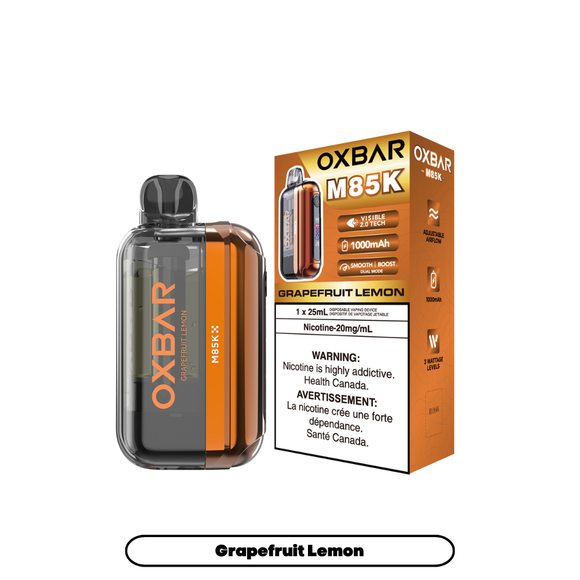 Grapefruit Lemon by OXBAR M85K (85000 Puff) 25mL - Disposable Vape