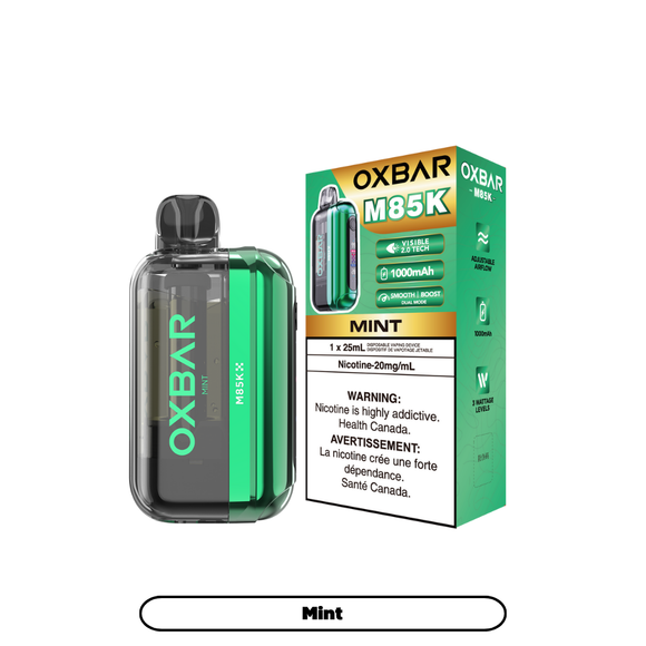Mint by OXBAR M85K (85000 Puff) 25mL - Disposable Vape