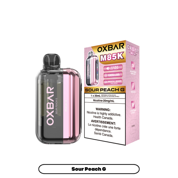 Sour Peach G by OXBAR M85K (85000 Puff) 25mL - Disposable Vape