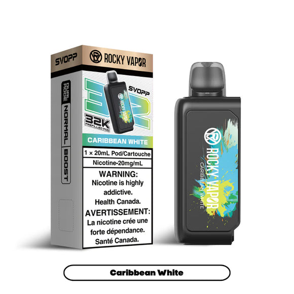 Caribbean White by Rocky Vapor SVOPP 32K - Closed Pod System [ON]