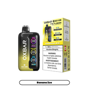 Banana Ice by OXBAR x Rocky Vapor Tri Fusion 30mL - Disposable Vape [O   VapingStory