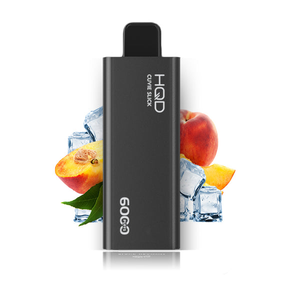 Peach Ice by HQD Cuvie Slick (6000 Puff, No Recharge) 15mL - Disposable Vape