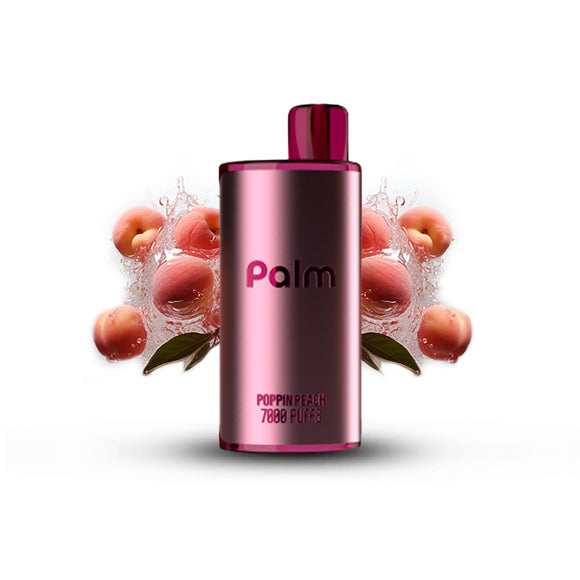 Poppin Peach by POP Palm 7000 Puff 16mL - Disposable Vape
