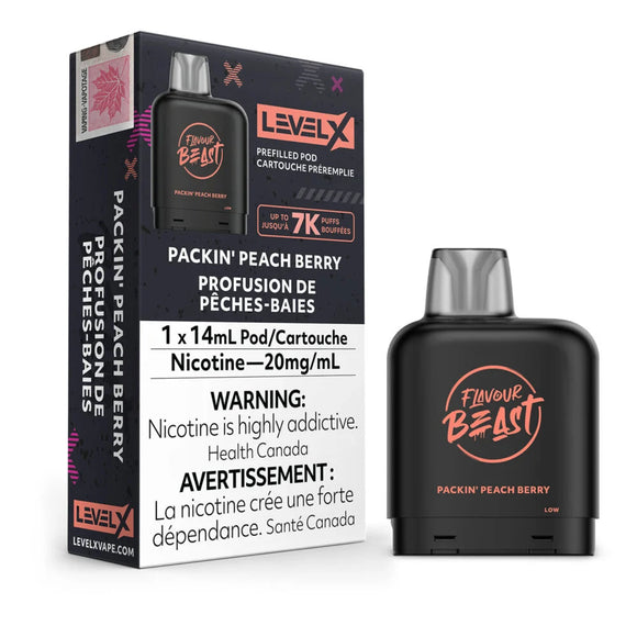 Packin' Peach Berry by Level X Flavour Beast - Closed Pod System