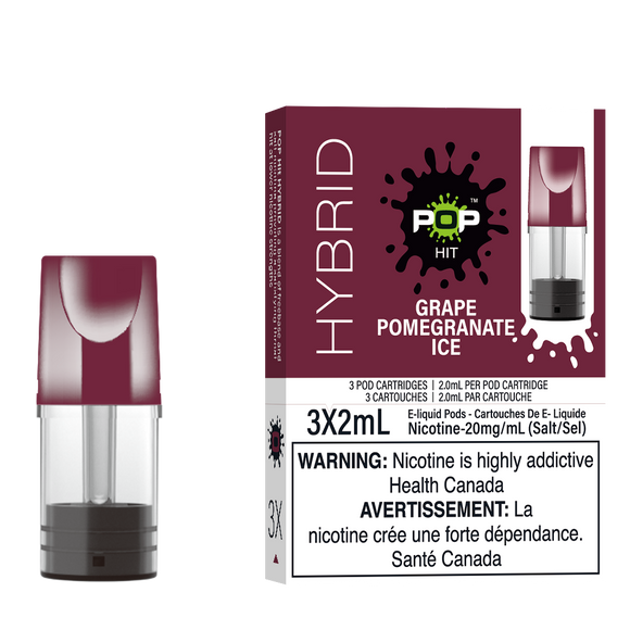 Grape Pomegranate Ice by Pop Hit ('Stlth' Compatible) - Closed Vape Pod System [ON]