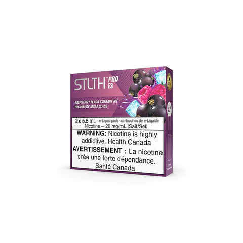 Raspberry Blackcurrant ice by Stlth Pro X Pod Pack - Closed Pod System