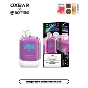 Raspberry Watermelon Ice by OXBAR x Rocky Vapor G8000 (8000 Puff) 18mL - Disposable Vape
