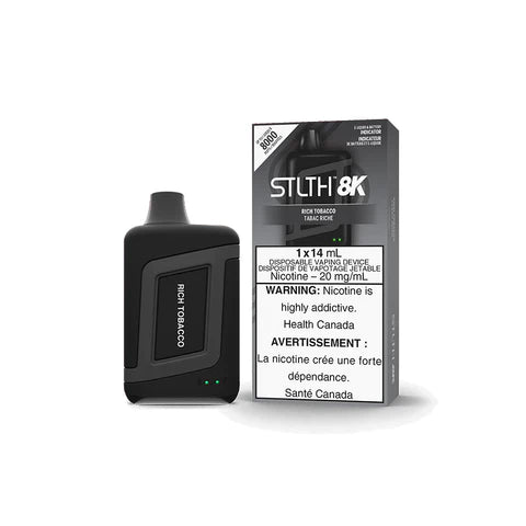 Rich Tobacco Stlth 8k 8000 Puff 14mL Type-C Rechargeable Disposable Vape
