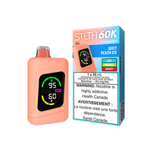 Juicy Peach Ice by Stlth 60K 60000 Puff 25ml - Disposable Vape [ON]