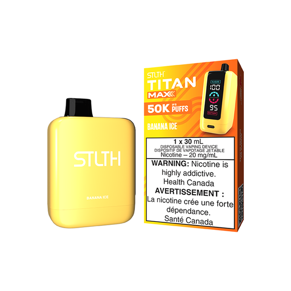 Banana Ice by Stlth Titan Pro Max 50000 Puff 30ml - Disposable Vape [ON]