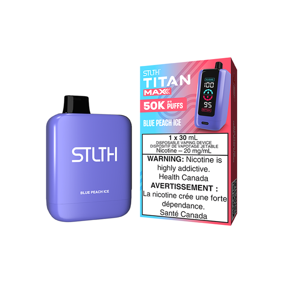 Blue Peach Ice by Stlth Titan Pro Max 50000 Puff 30ml - Disposable Vape [ON]